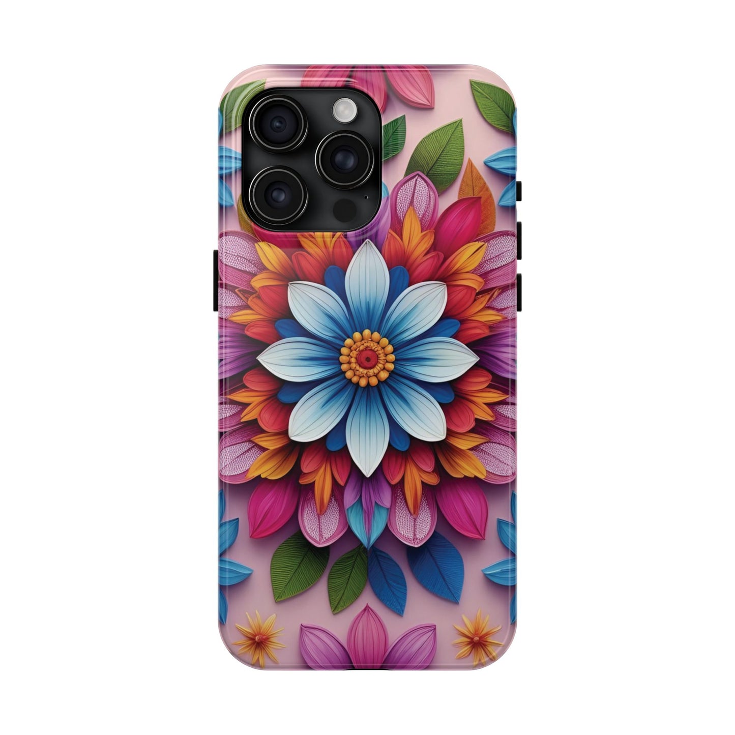 Vibrant Boho Floral Mandala iPhone Case