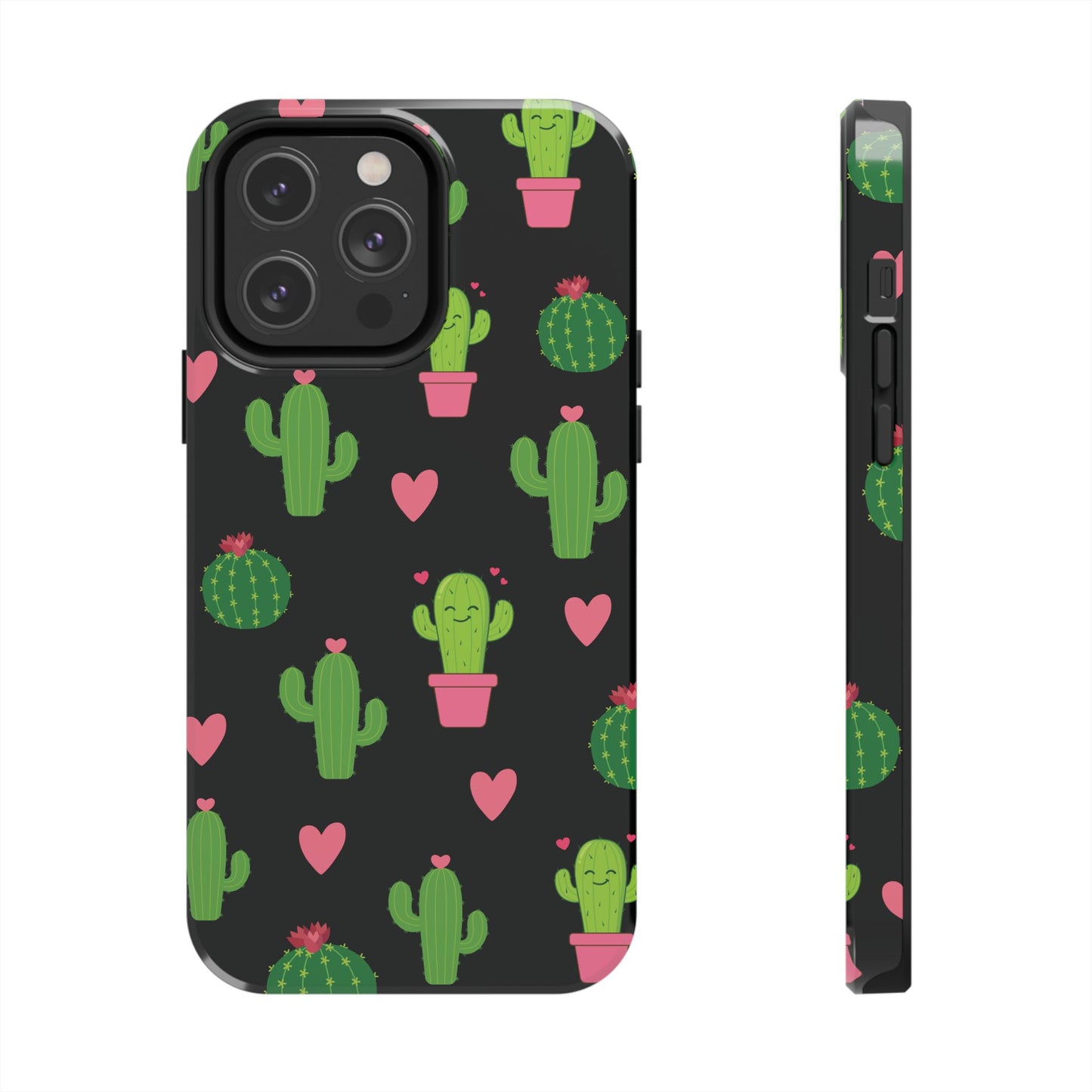 Cactus with Pink Hearts iPhone Case