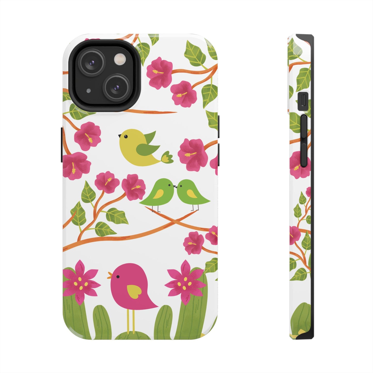 Cute Bird and Flower iPhone Case