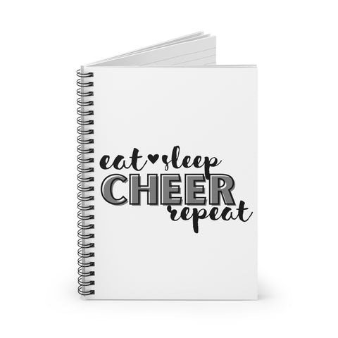 Eat Sleep Cheer Repeat Notebook - Amor Amra