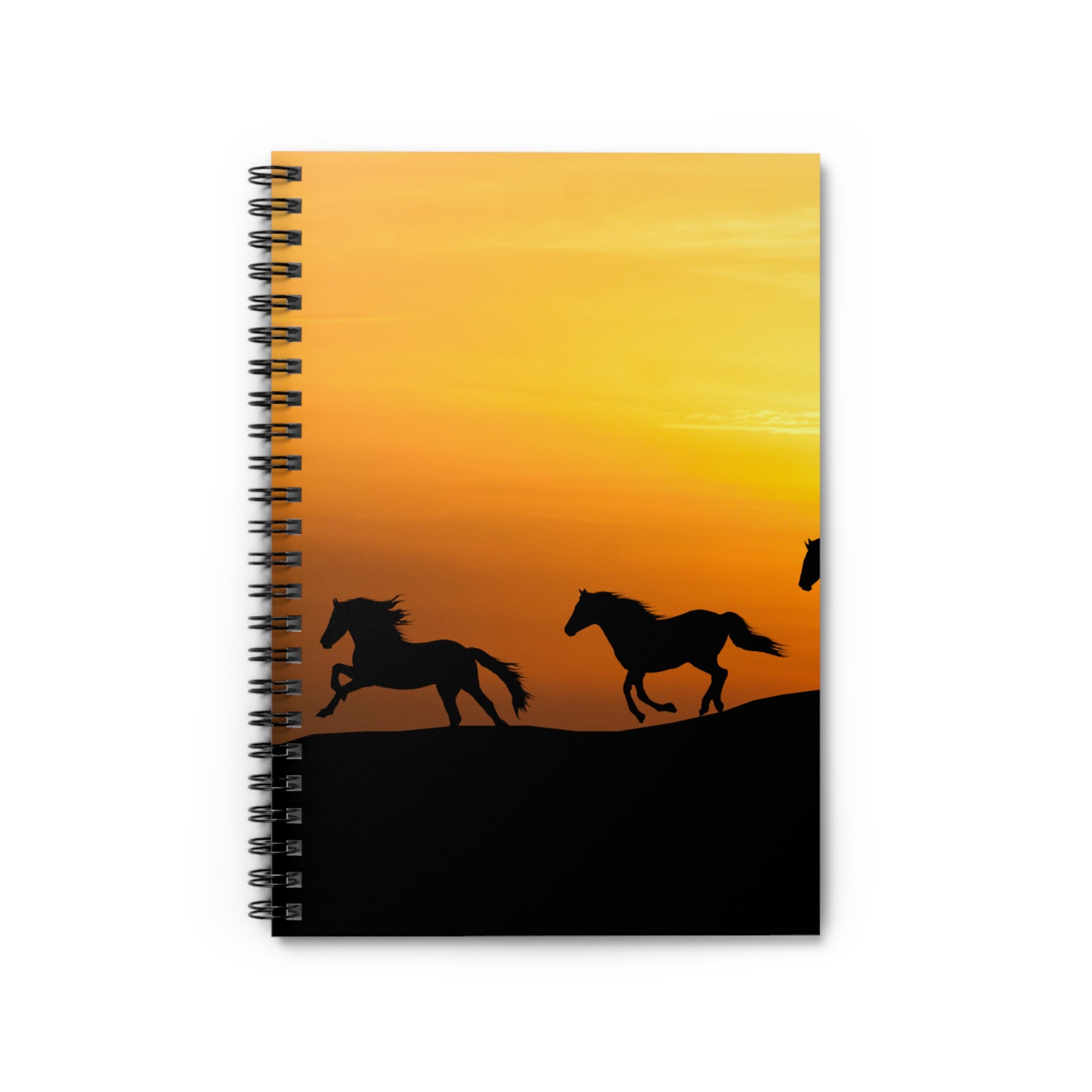 Horses With Sunset Notebook - Amor Amra