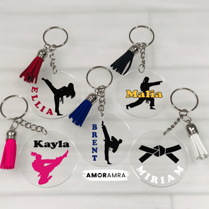 Personalized Martial Arts Keychain
