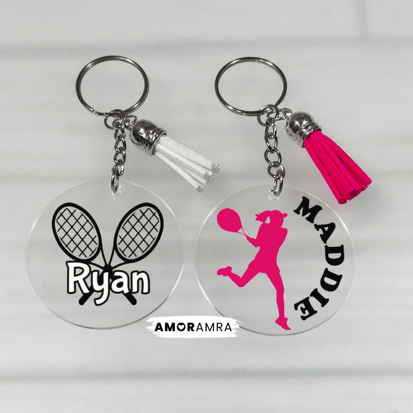Personalized Tennis Keychain