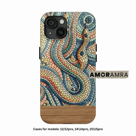 Bold Mosaic Snake iPhone Case