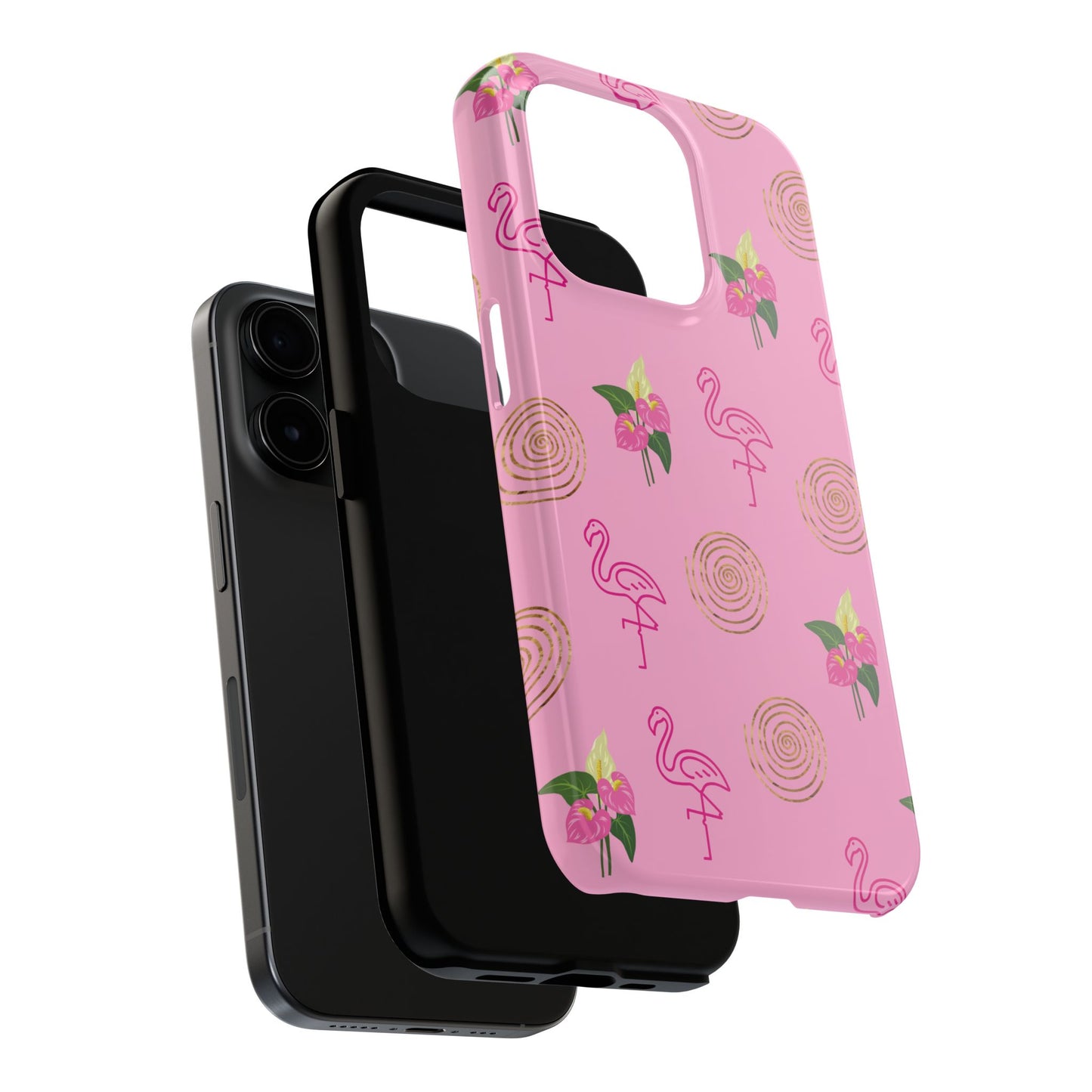 Pink Flamingo Floral iPhone Case