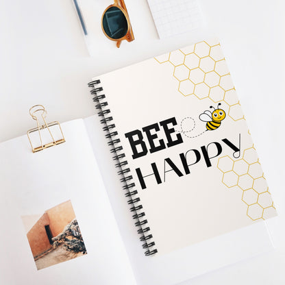 BEE Happy Notebook | Bumblebee & Honeycomb Lined Journal
