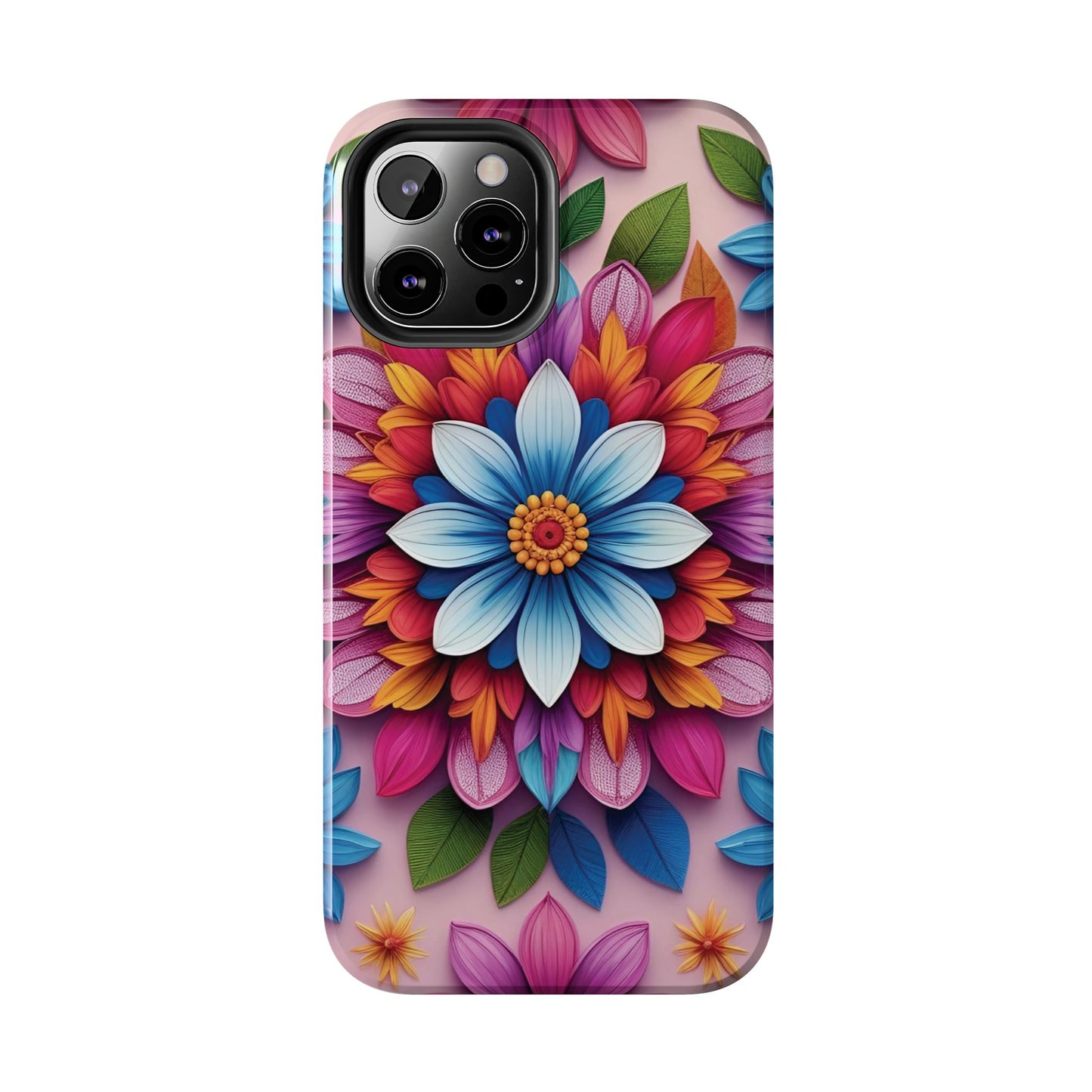 Vibrant Boho Floral Mandala iPhone Case