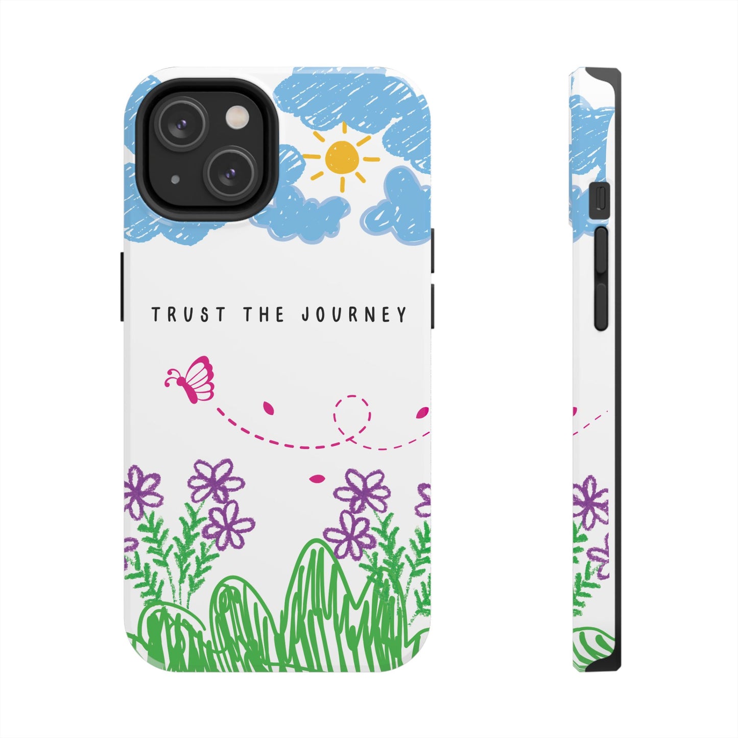 Trust the Journey Doodle Art iPhone Case