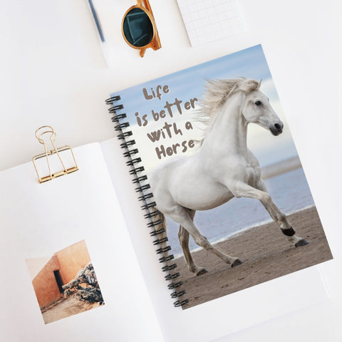 Life Is Better With A Horse (beach) Notebook