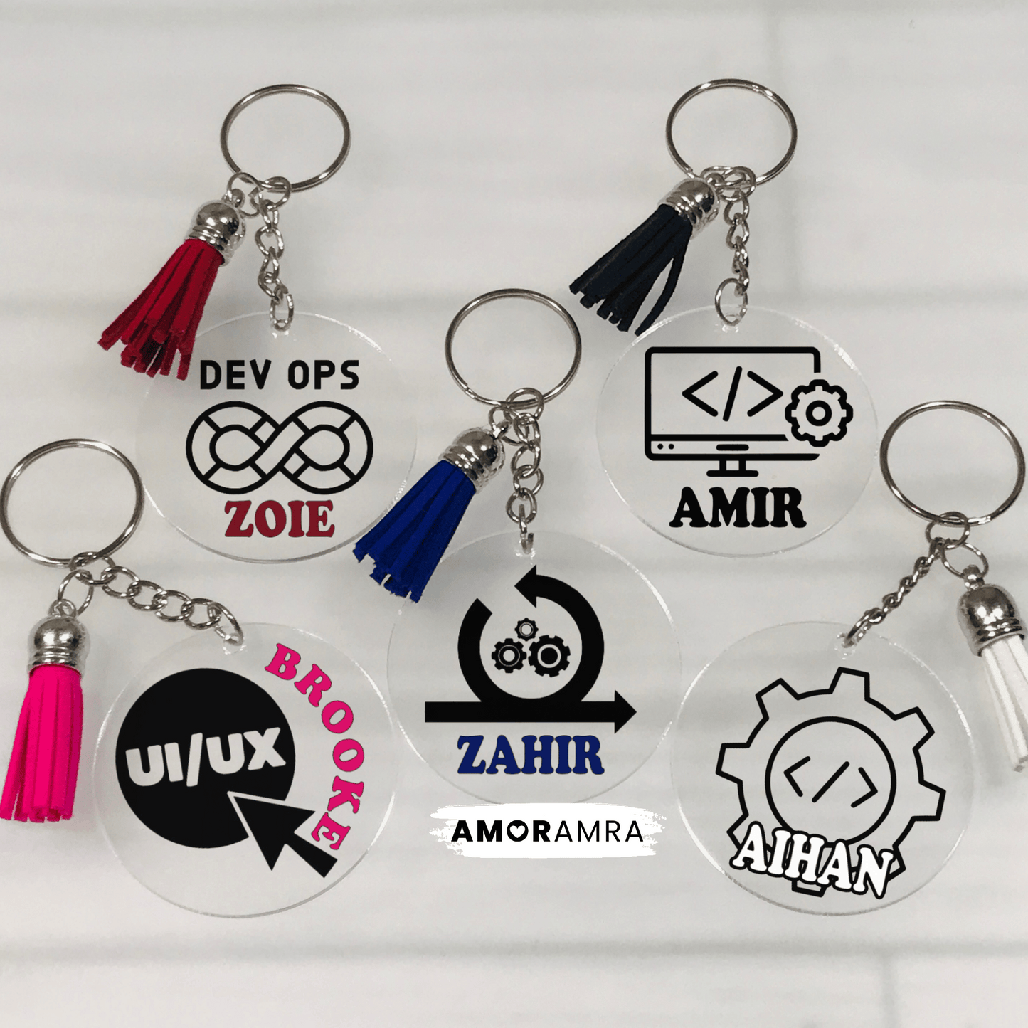 Personalized Web Developer Keychain | Coder Gift