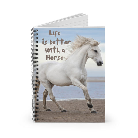 Life Is Better With A Horse (beach) Notebook