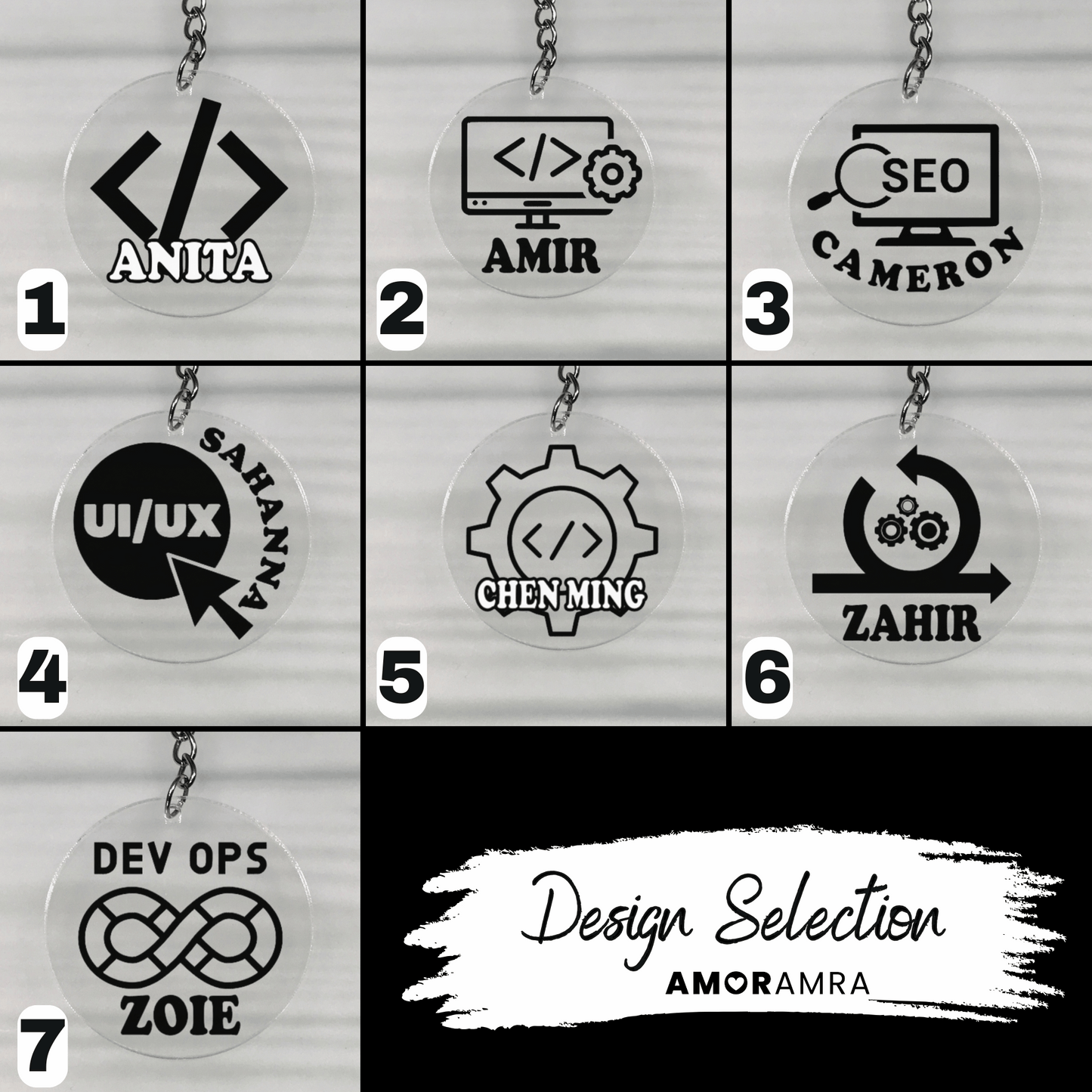 Personalized Web Developer Keychain | Coder Gift