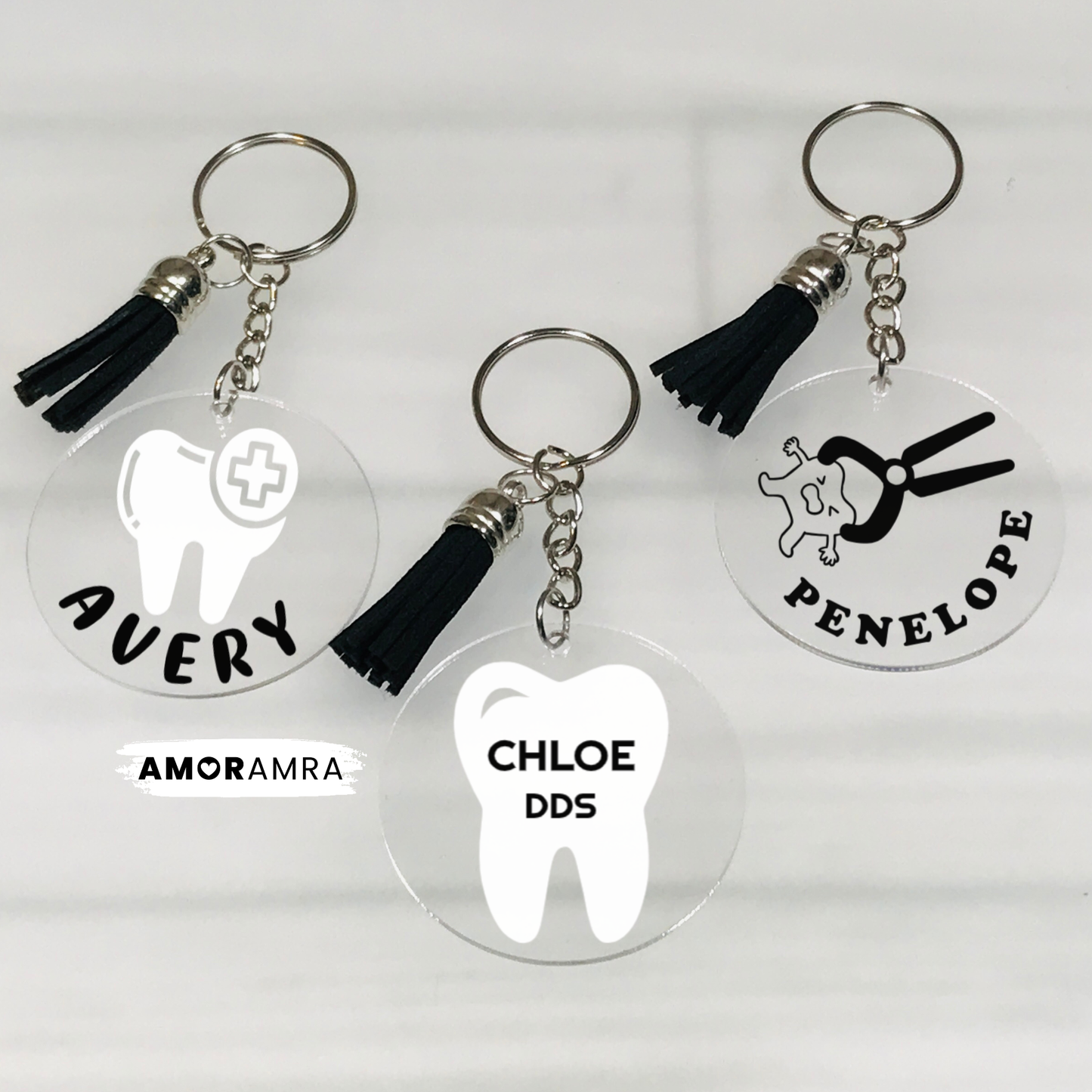 Personalized Dental Keychain - Amor Amra