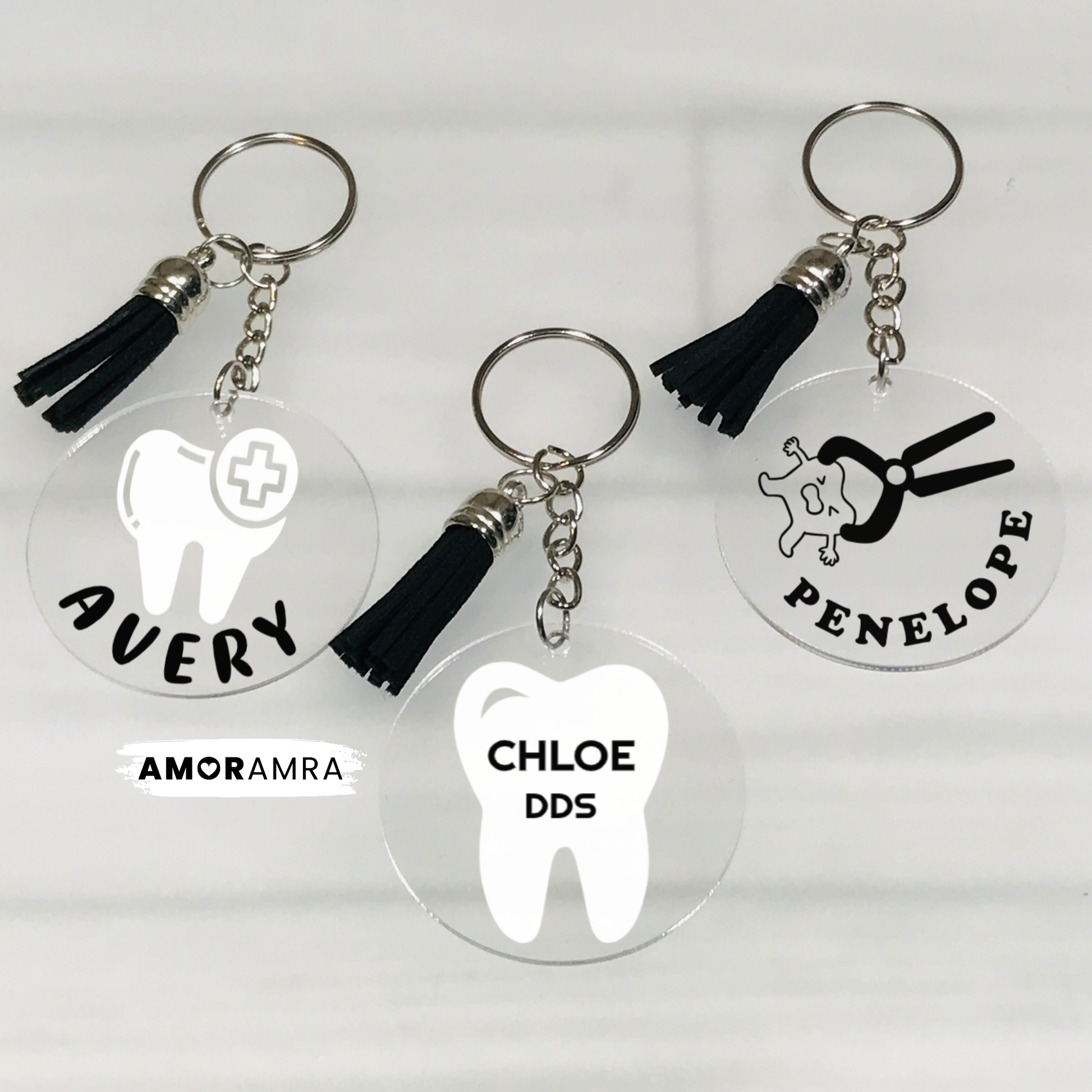 Personalized Dental Keychain - Amor Amra