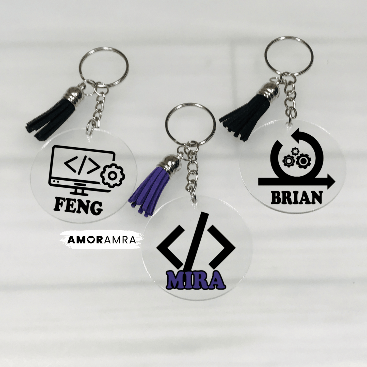 Personalized Web Developer Keychain | Coder Gift