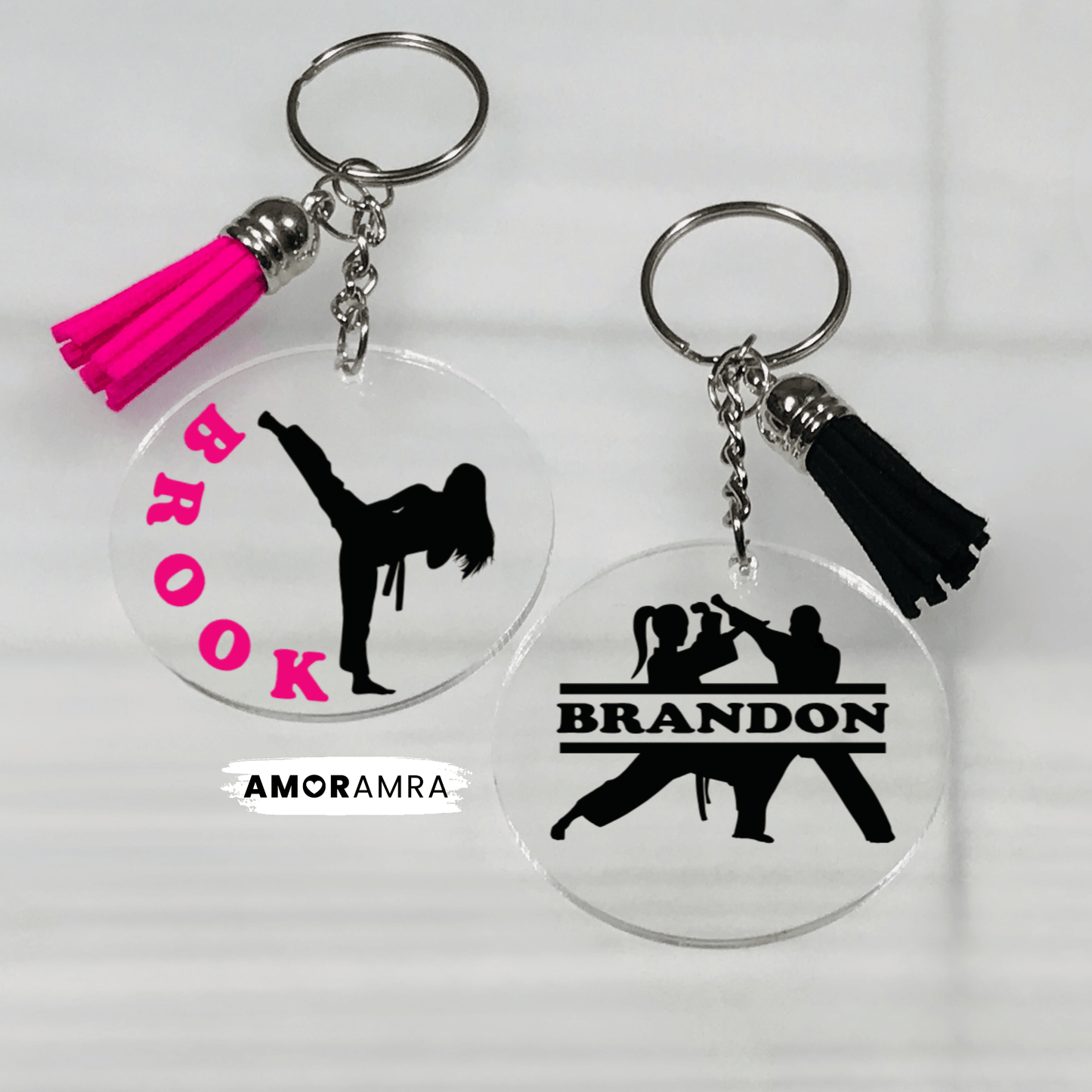 Personalized Martial Arts Keychain