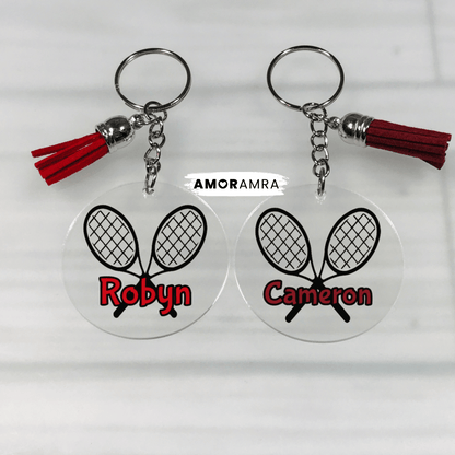 Personalized Tennis Keychain