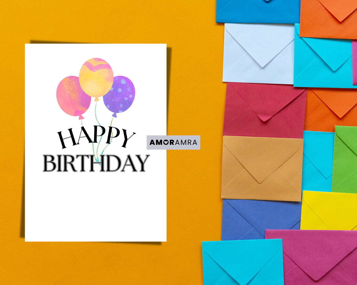 Birthday Card | Balloons - Amor Amra