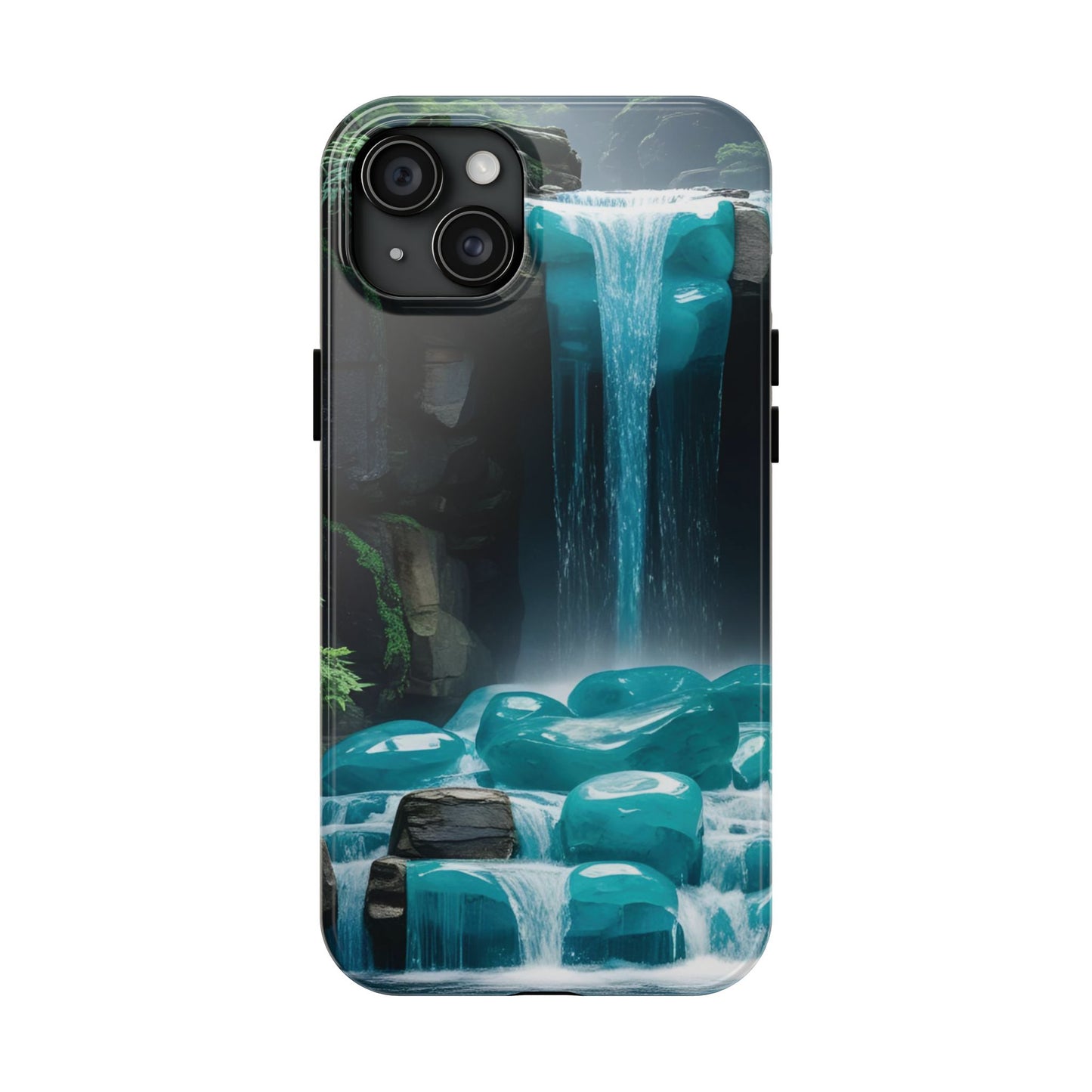 Turquoise Gemstone Waterfall Phone Case