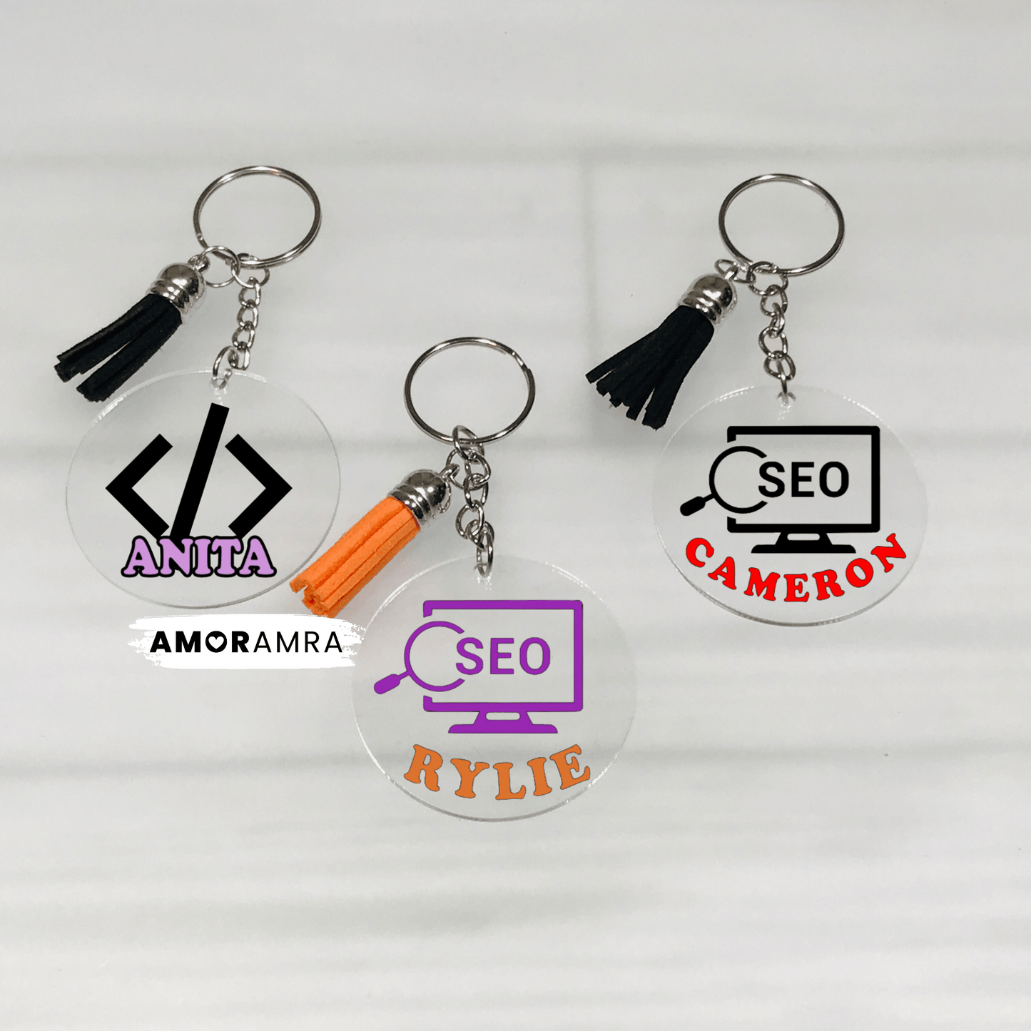 Personalized Web Developer Keychain | Coder Gift