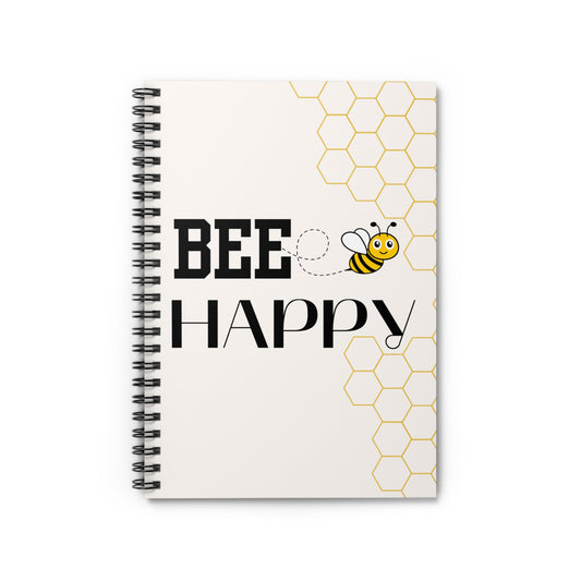 BEE Happy Notebook | Bumblebee & Honeycomb Lined Journal