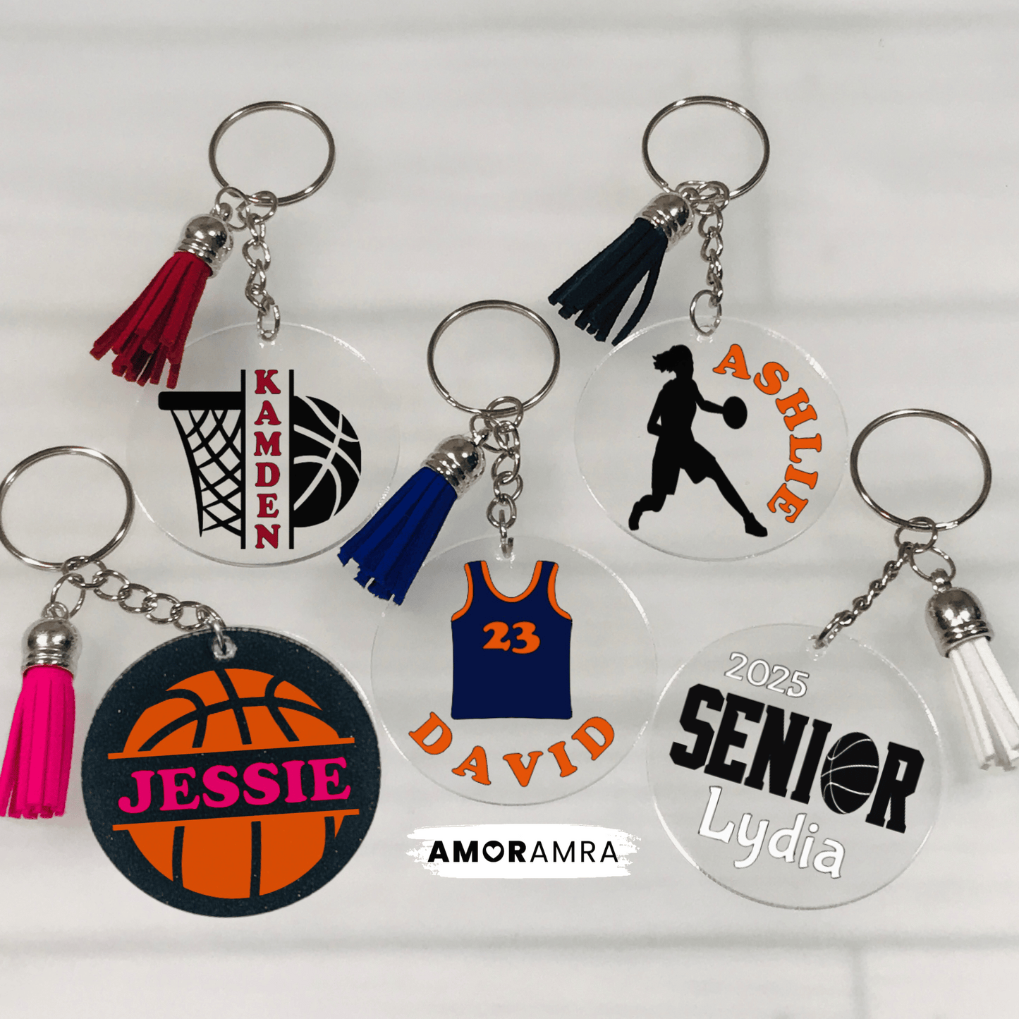 Personalized Basketball Keychain