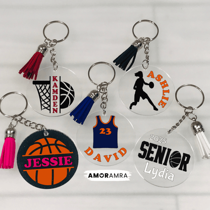 Personalized Basketball Keychain