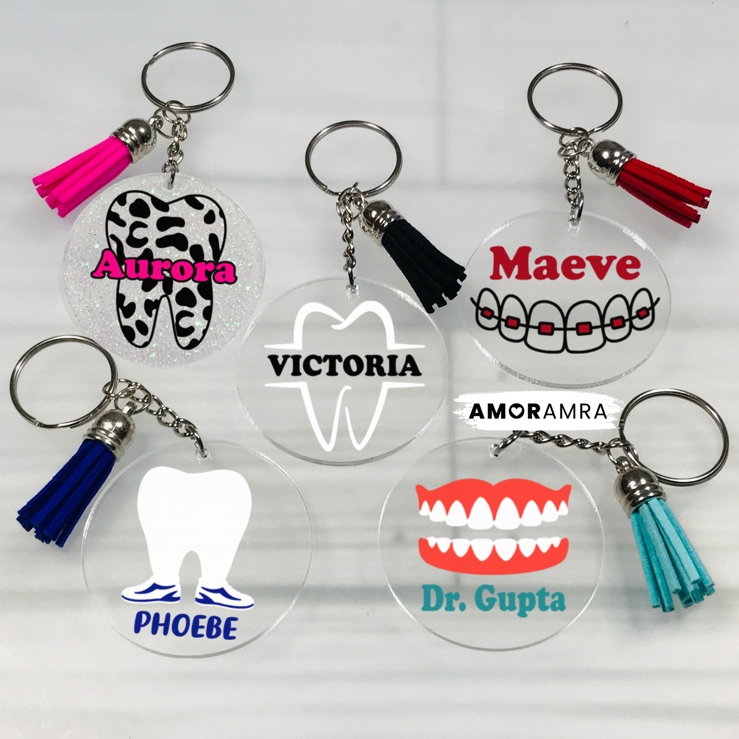 Personalized Dental Keychain - Amor Amra