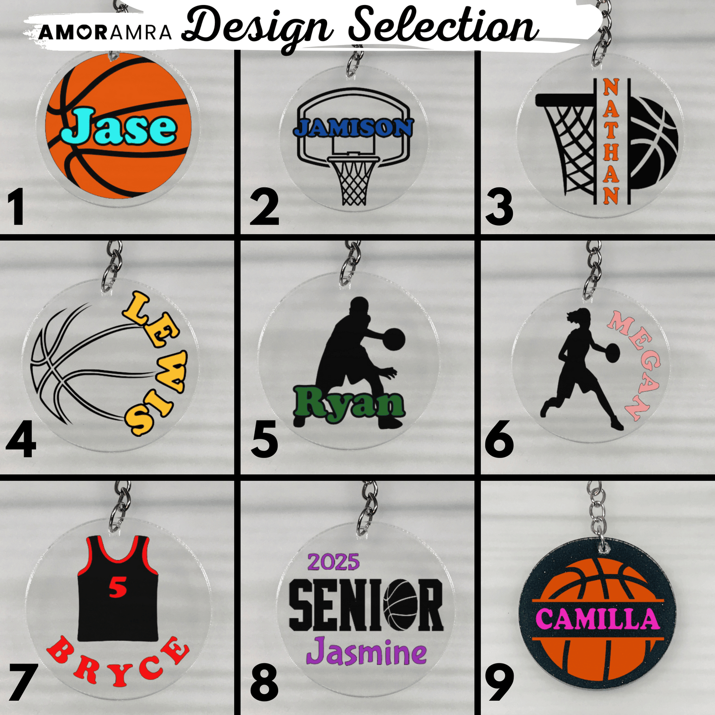Personalized Basketball Keychain