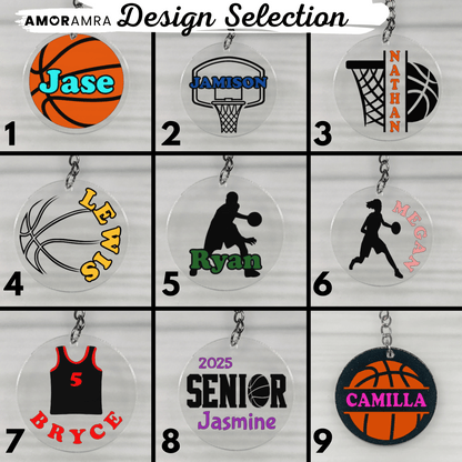Personalized Basketball Keychain
