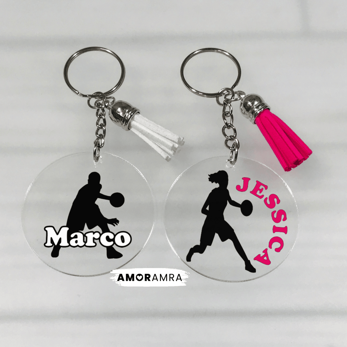 Personalized Basketball Keychain