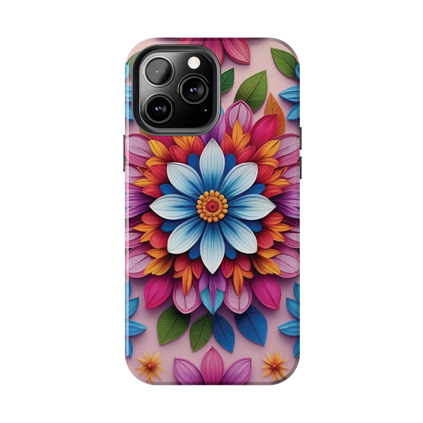 Vibrant Boho Floral Mandala iPhone Case