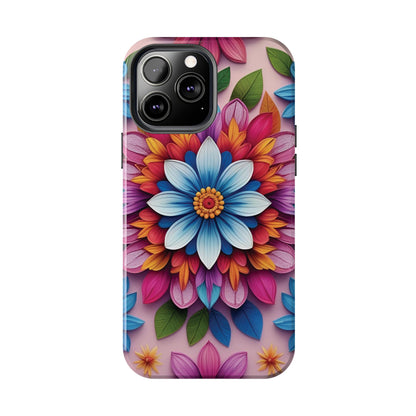 Vibrant Boho Floral Mandala iPhone Case