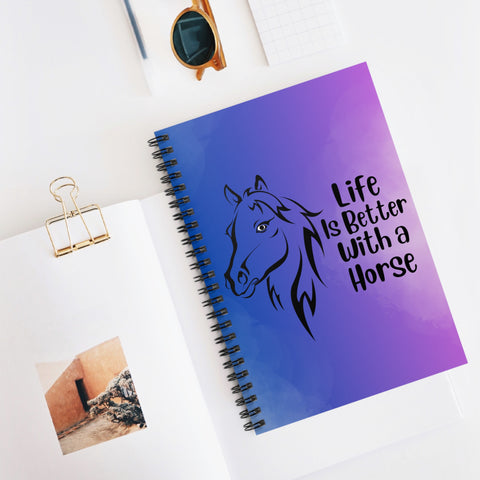 Life Is Better With A Horse (gradient) Notebook