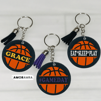 Personalized Basketball Keychain