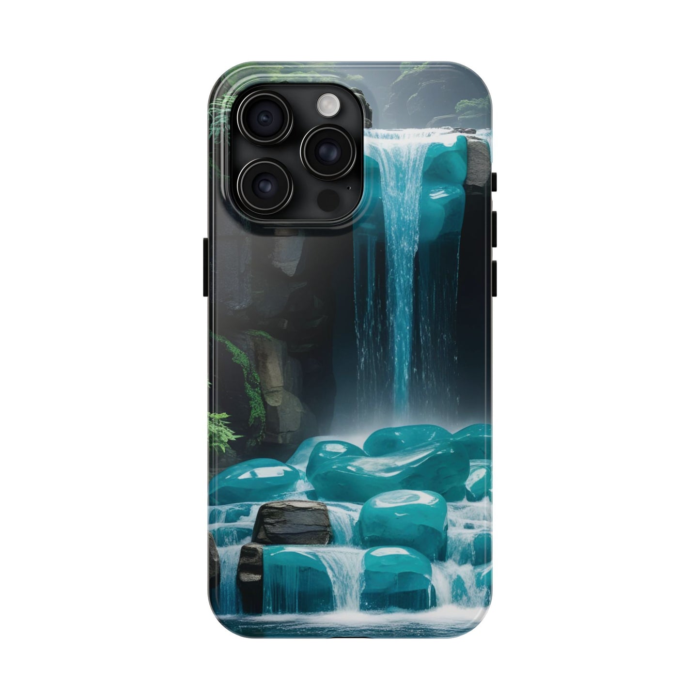 Turquoise Gemstone Waterfall Phone Case