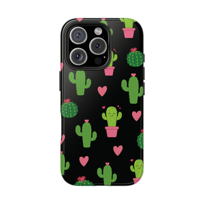 Cactus with Pink Hearts iPhone Case