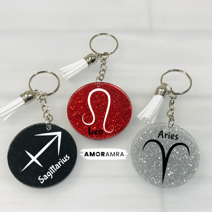 Zodiac Sign Keychain: Astrology Lover Keepsake - Amor Amra