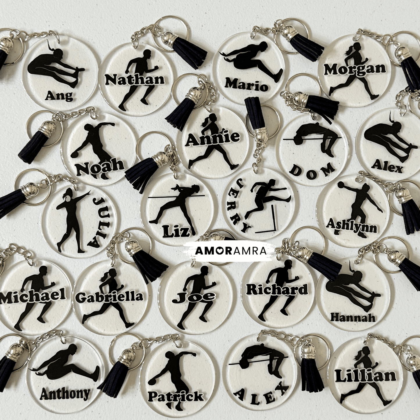 Personalized Track Keychain | XC Bag Tag - Amor Amra