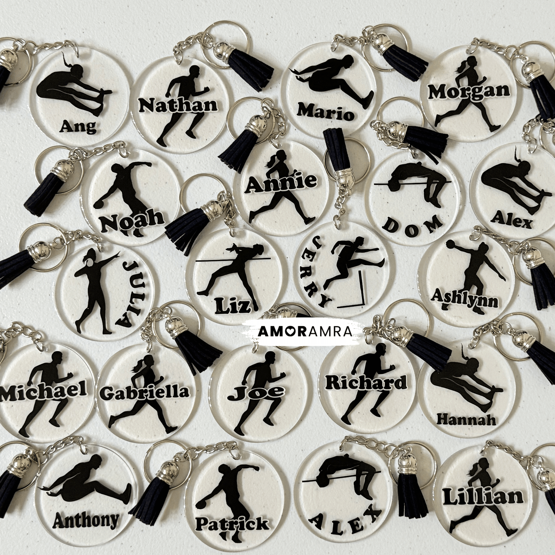 Personalized Track Keychain | XC Bag Tag - Amor Amra