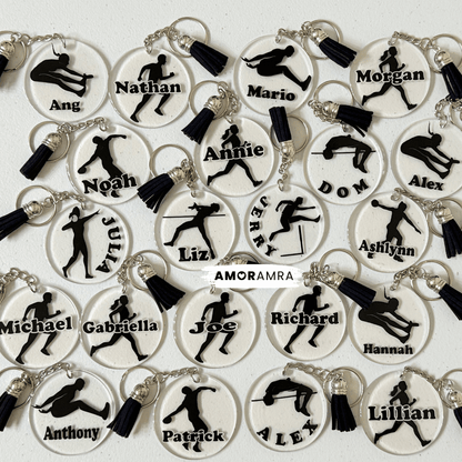 Personalized Track Keychain | XC Bag Tag - Amor Amra