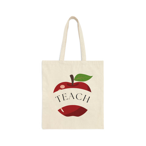 Teacher Tote Bag - Apple TEACH - Amor Amra