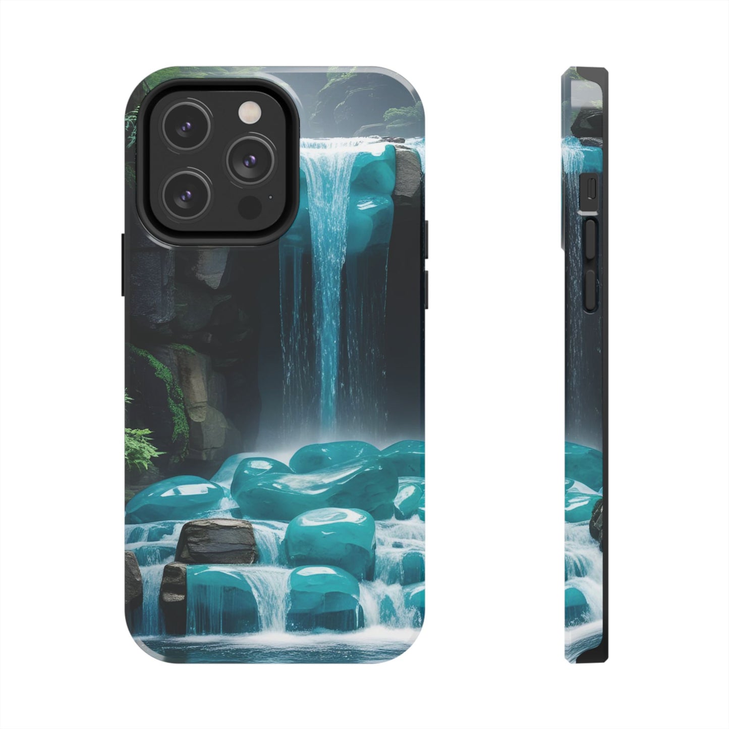 Turquoise Gemstone Waterfall Phone Case