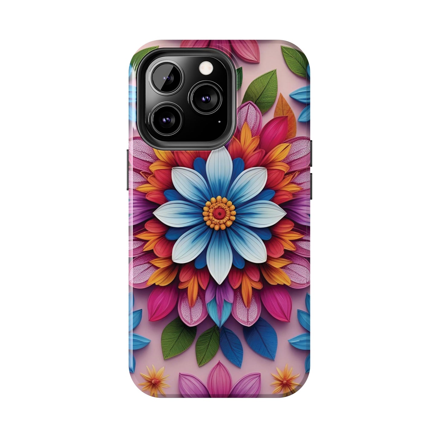 Vibrant Boho Floral Mandala iPhone Case
