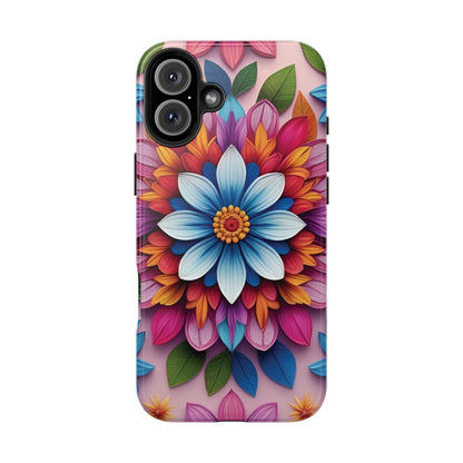 Vibrant Boho Floral Mandala iPhone Case