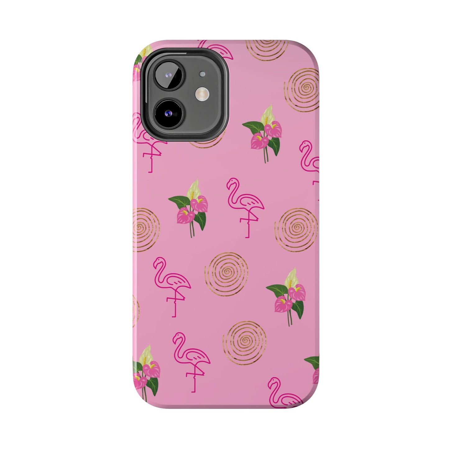 Pink Flamingo Floral iPhone Case