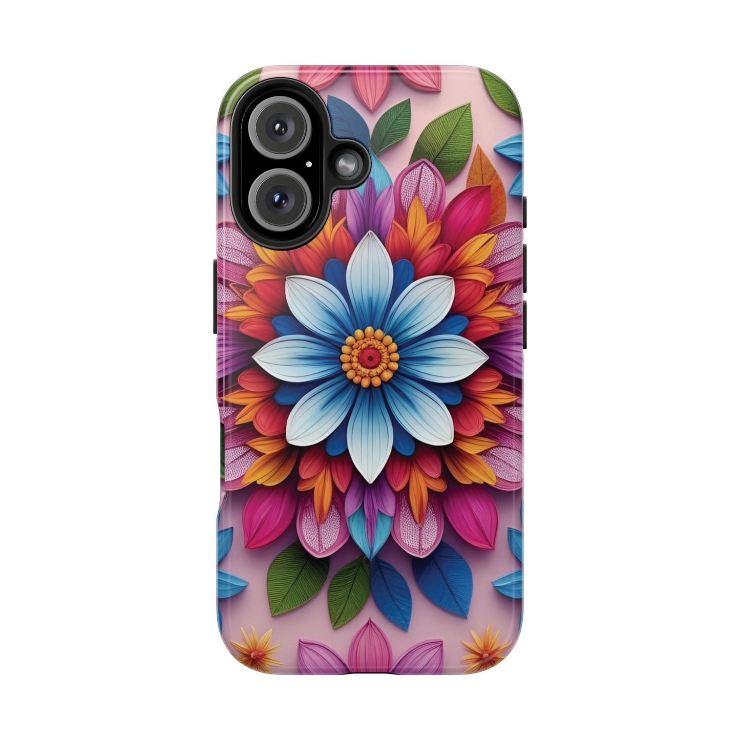 Vibrant Boho Floral Mandala iPhone Case