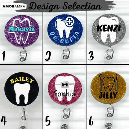 Personalized Dentist Badge Reel