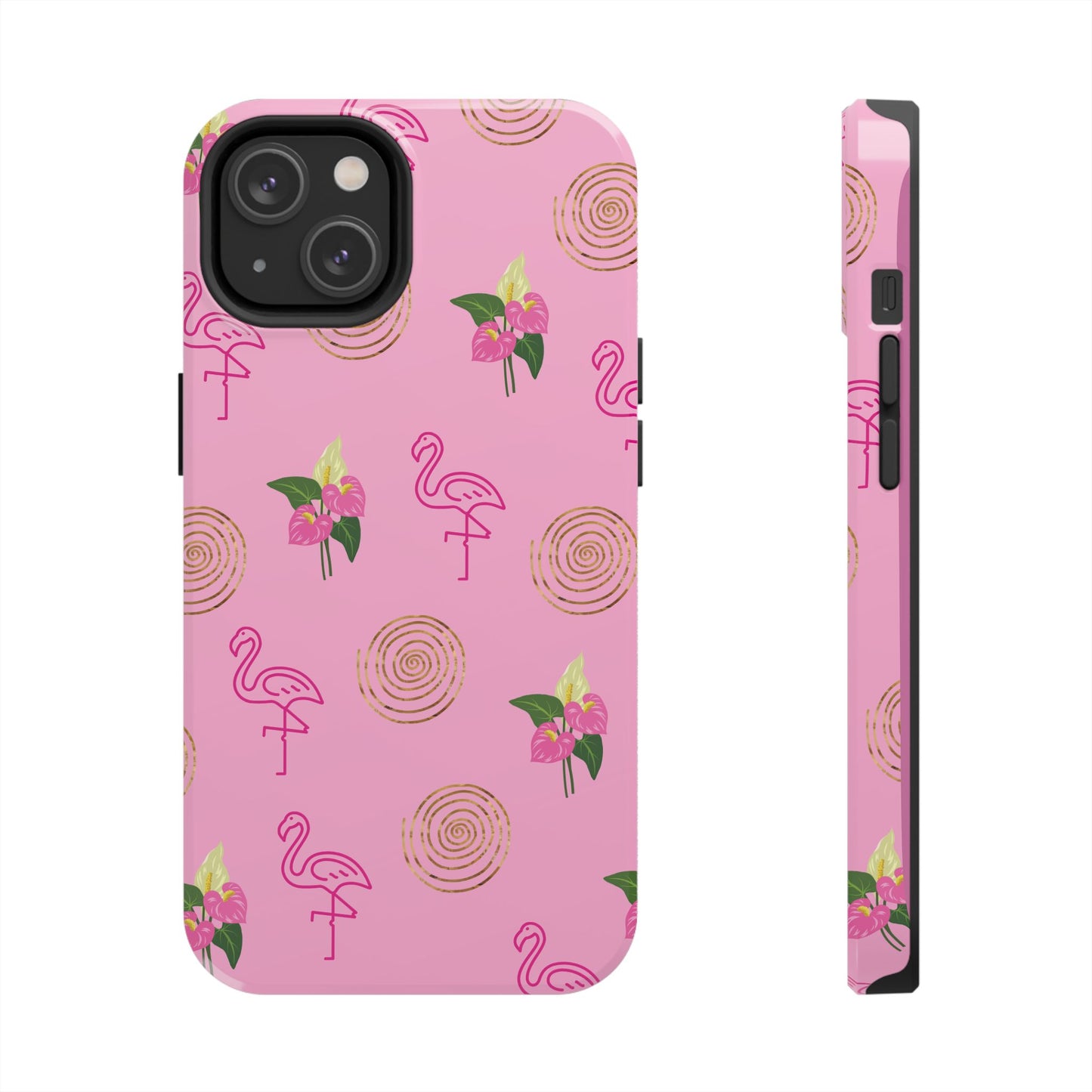 Pink Flamingo Floral iPhone Case