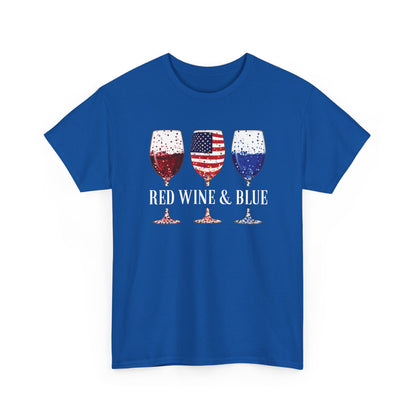 Red Wine and Blue Shirt | 4th of July Tee - Amor Amra